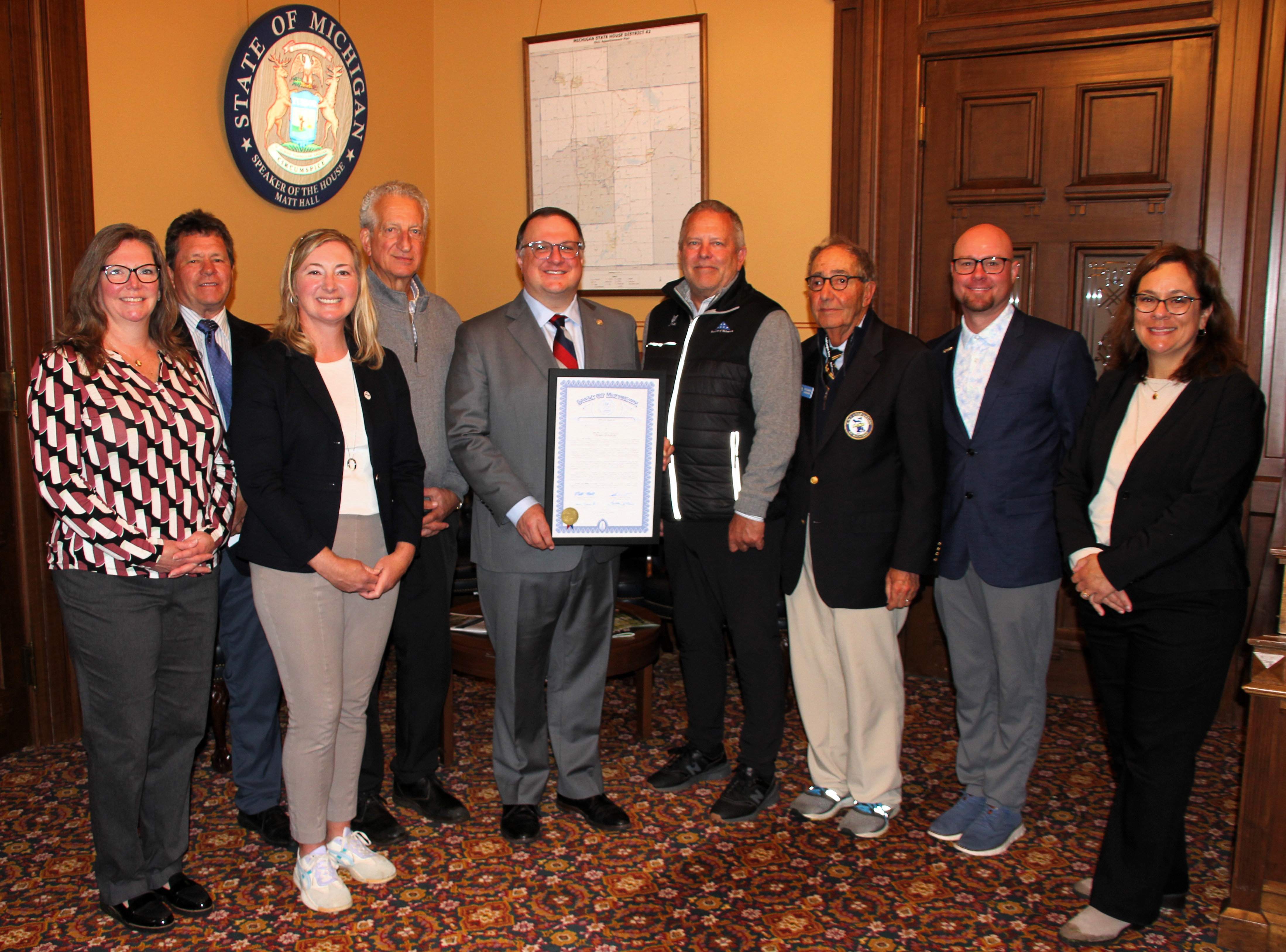 Michigan House Speaker Matt Hall Takes Time to Talk Golf with Industry Leaders at 17th Golf Day at the Capitol 